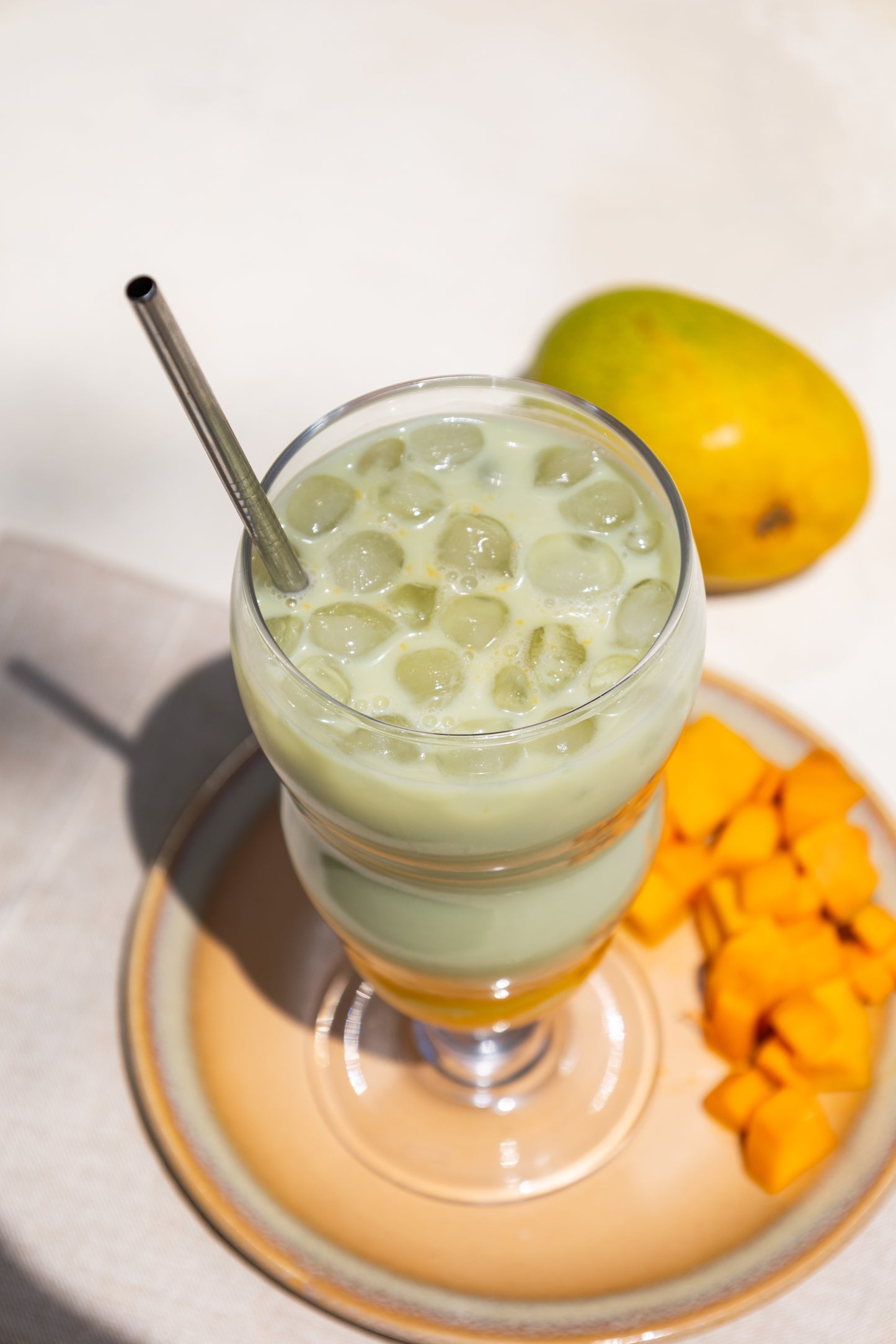 Mango Matcha Iced Latte