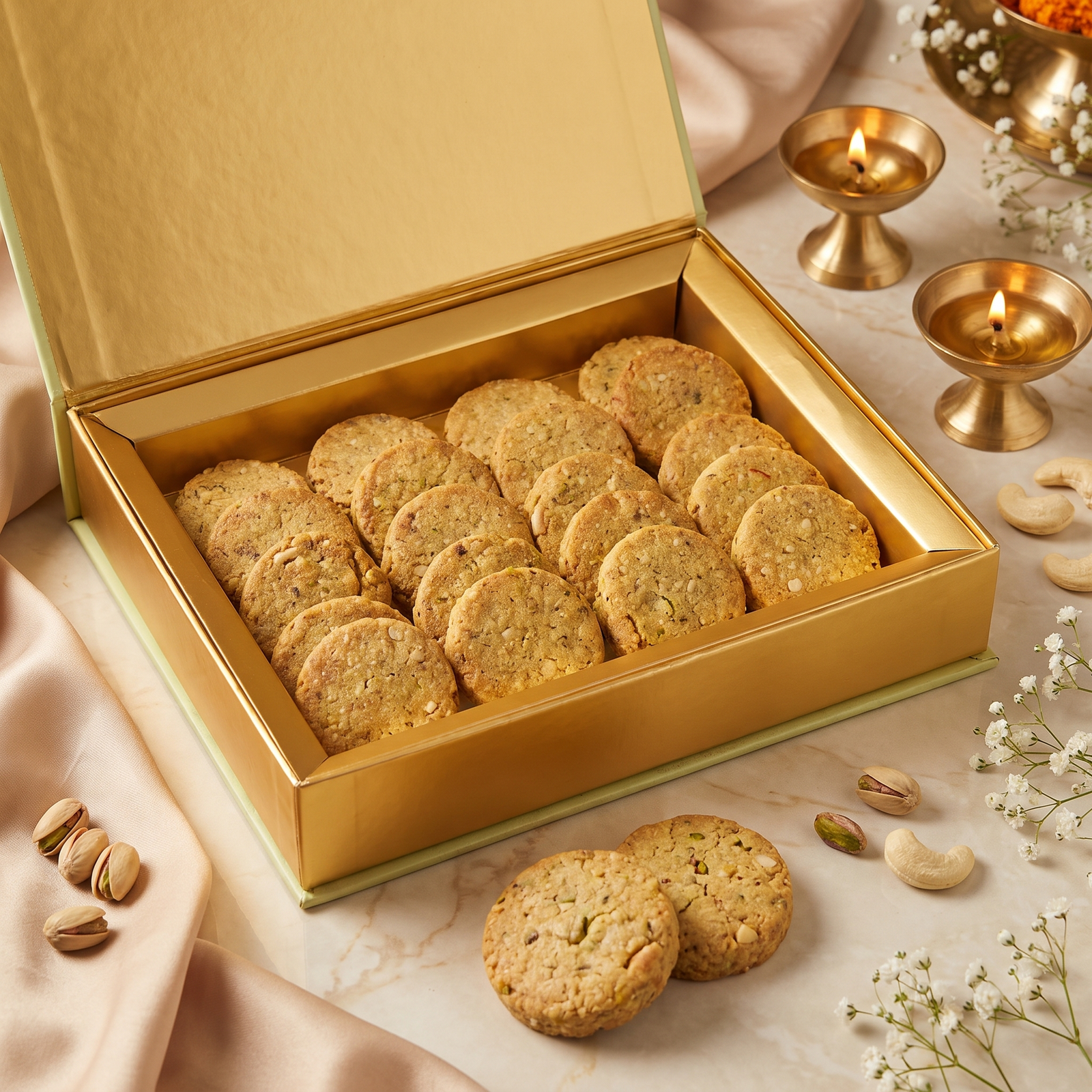 Pista-Kaju Puri Box