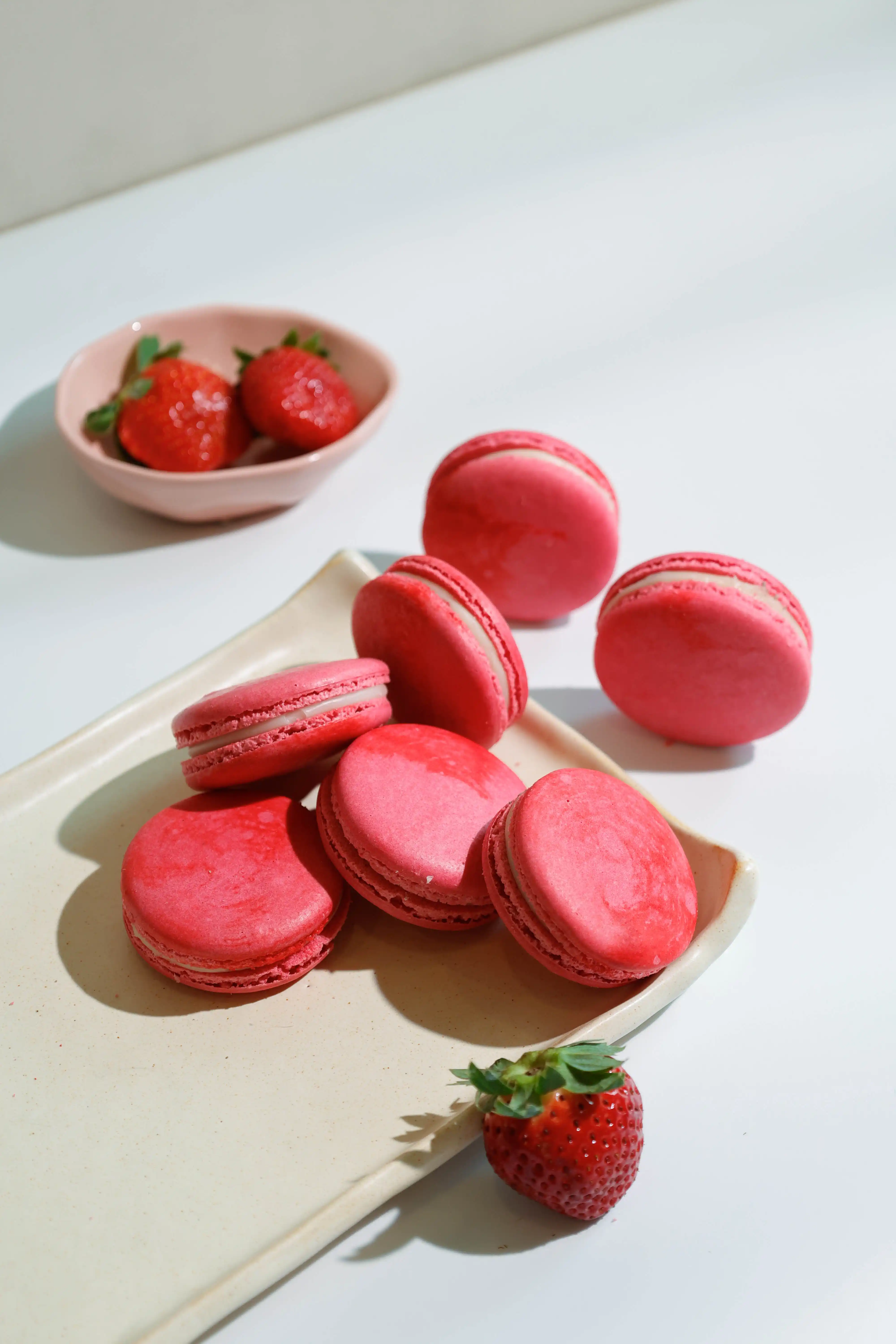Strawberry Macarons