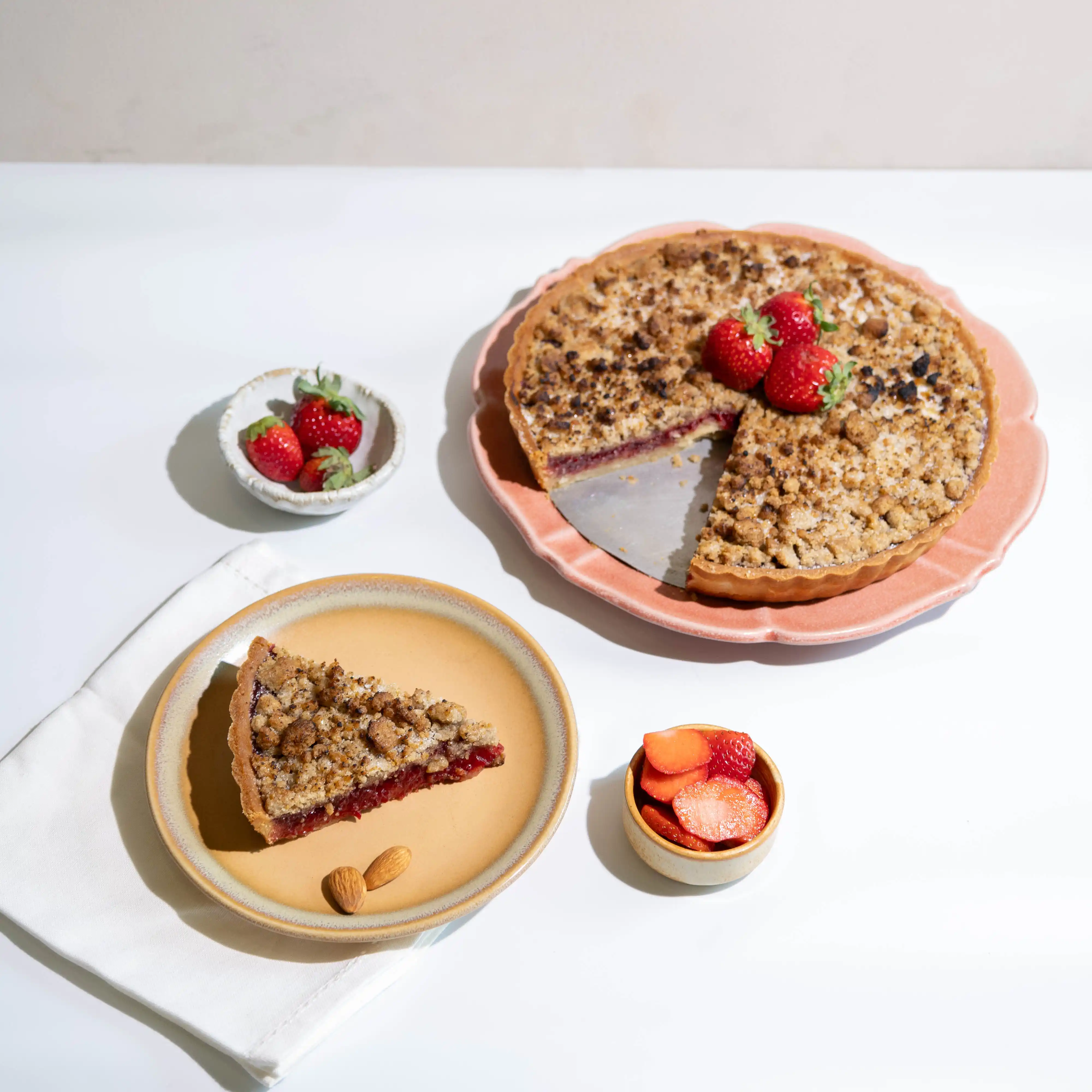 Strawberry Frangipane Pie