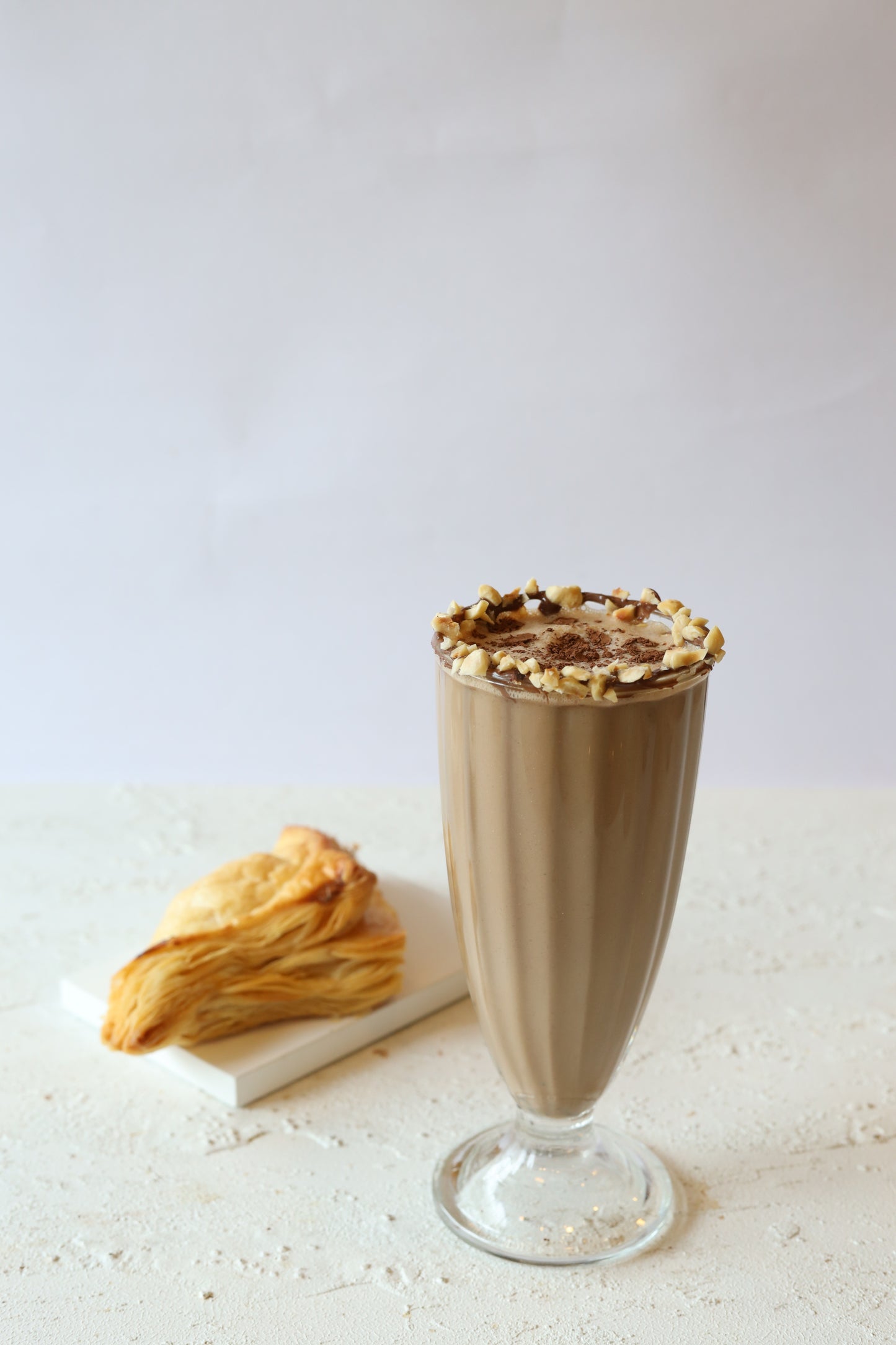 Old School Veg Puff + Cocoa Drama Shake