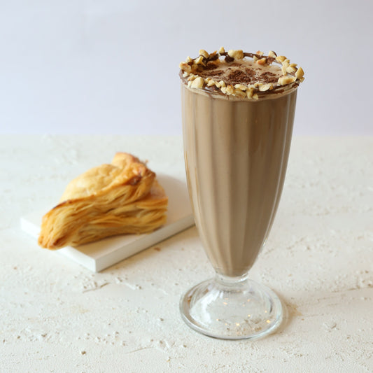 Old School Veg Puff + Cocoa Drama Shake