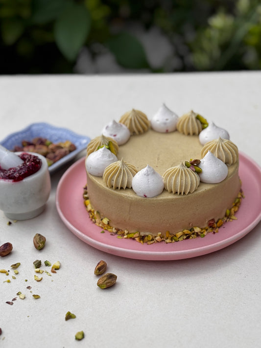 Pistachio Raspberry Cake